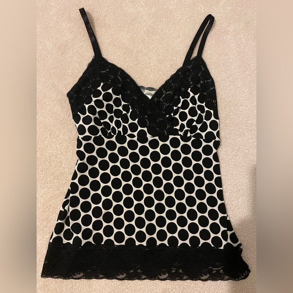 White House Black Market Polk-a-dot cami small EUC - Picture 1 of 6
